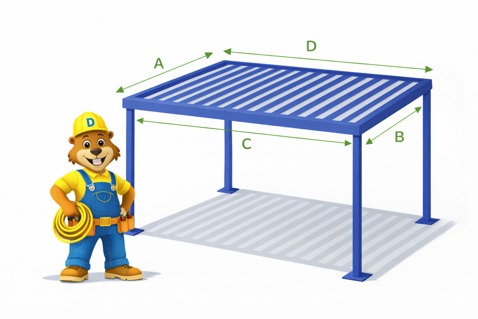 Configuration LED pergola
