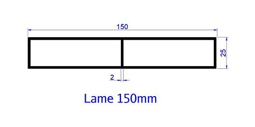 Lame aluminium 150 mm Signature Porto