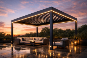 Pergola Autoportée à toit fixe
